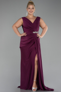 Plum Long Formal Plus Size Dress ABU3737