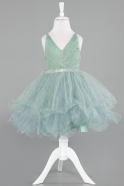 Mint Short Girl Dress ABK2142