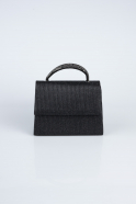 Black Silvery Evening Bag KC253