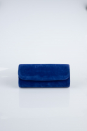 Sax Blue Suede Evening Bag KC202