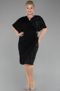 Midi Black Plus Size Cocktail Dress ABK2145