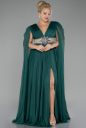 Long Emerald Green Plus Size Engagement Dress ABU4259