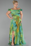 Long Green Plus Size Evening Gown ABU4260