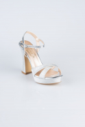 Silver Laser Cut Evening Shoe MJ2330