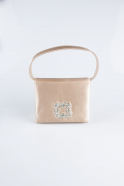 Beige Satin Evening Bag KC262