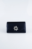 Navy Blue Satin Night Bag KC288