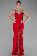 Red Straps Long Evening Gown ABU4299