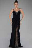 Black Straps Long Evening Gown ABU4299