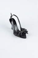 Black Satin Evening Shoe MJS4100