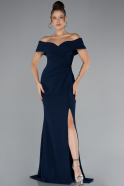 Navy Blue Long Evening Dress ABU3156