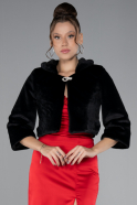 Black Fur Evening Jacket AE814