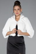 White Fur Evening Jacket AE814