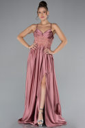 Onion Skin Srappy Long Satin Prom Gown ABU4133