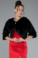 Black Fur Evening Jacket AE816