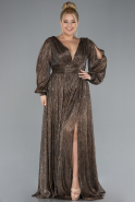 Copper Long Plus Size Evening Dress ABU3154