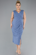 Indigo Midi Plus Size Evening Dress ABK1492