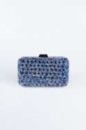 Sax Blue Suede Night Bag SH827