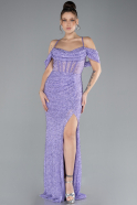 Lila Slit Long Stone Prom Gown ABU4394