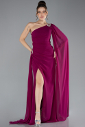 Long Plum Chiffon Evening Dress ABU4406