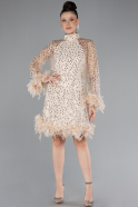 Short Gold Scaly Cocktail Dress ABK2202