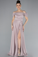 Mink Slit Long Satin Prom Gown ABU4531