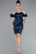 Navy Blue Short Cocktail Dress ABK2185