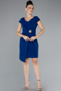 Sax Blue Short Party Dress ABK2208