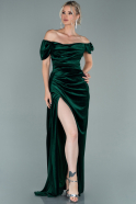 Long Emerald Green Velvet Evening Dress ABU1990