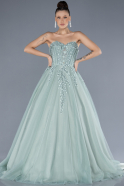 Long Mint Designer Evening Dress ABU4486