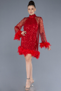 Short Red Scaly Cocktail Dress ABK2202