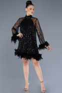 Short Black Scaly Cocktail Dress ABK2202