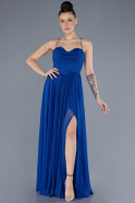 Long Sax Blue Prom Gown ABU4596