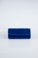 Sax Blue Suede Evening Bag KC202