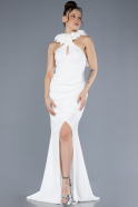 Long White Evening Dress ABU4610