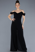 Long Black Chiffon Cocktail Dress ABT127