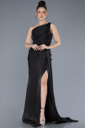 Long Black Chiffon Evening Dress ABU4625