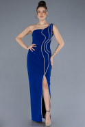 Midi Sax Blue Cocktail Dress ABK2236