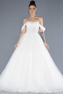 Long White Wedding Dress ABU4619