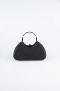 Black Silvery Evening Bag KC712