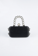 Black Laser Cut Night Bag KC714