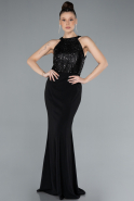 Long Black Mermaid Evening Dress ABU608