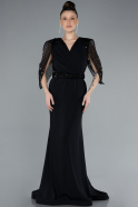 Long Black Formal Plus Size Dress ABU4668