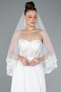 White Wedding Veil AB02
