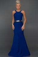Long Sax Blue Evening Dress C7274