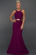 Long Violet Evening Dress C7274