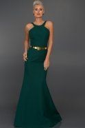Long Emerald Green Evening Dress C7274