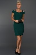 Short Emerald Green Evening Dress C8012