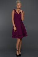 Short Violet Evening Dress C8034