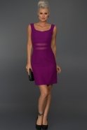 Short Purple Evening Dress C8037