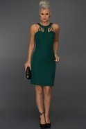 Short Emerald Green Evening Dress C8044
